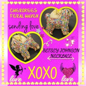 Betsey Johnson Colorful Poodle Necklace